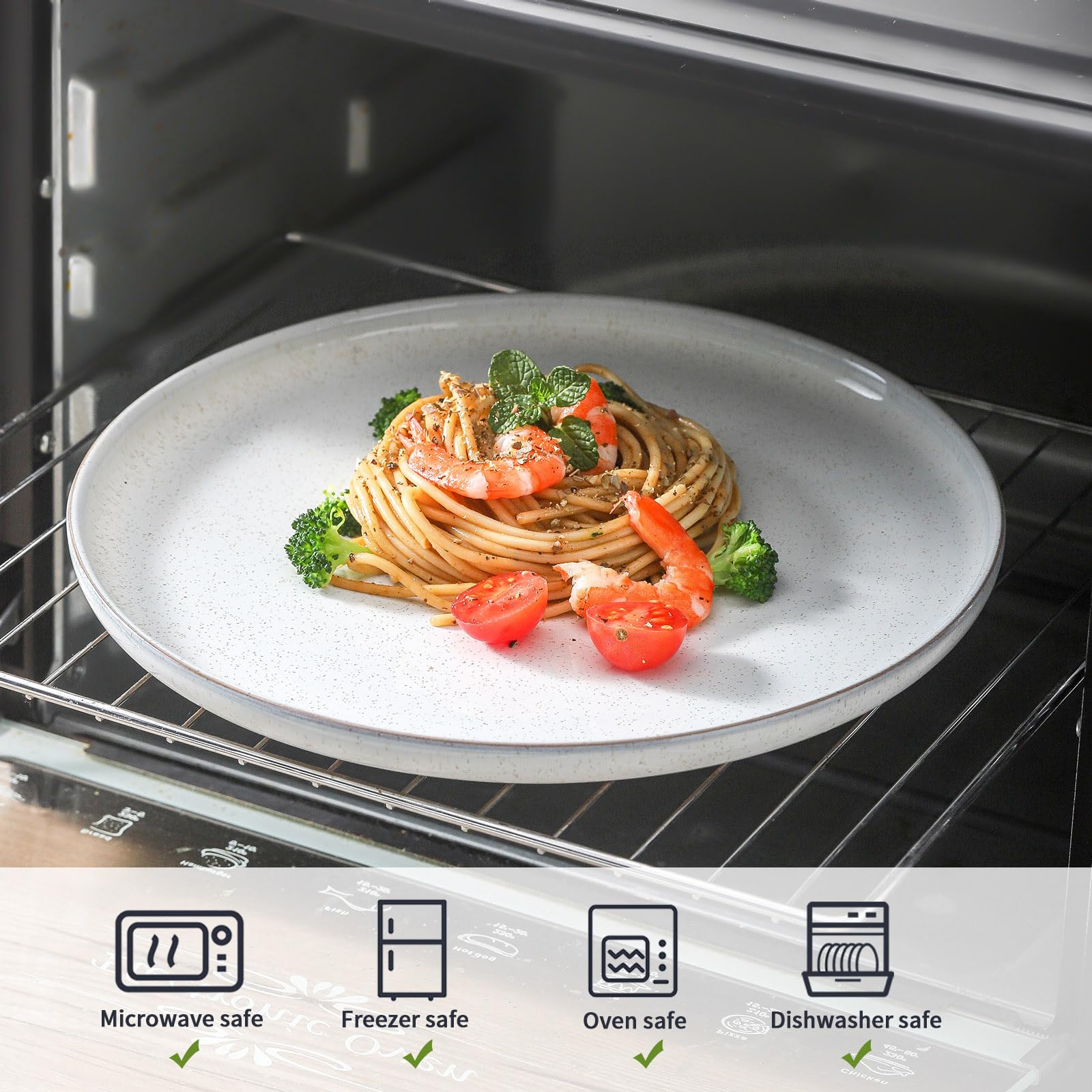 Tikooere plates stacked neatly to save kitchen space.