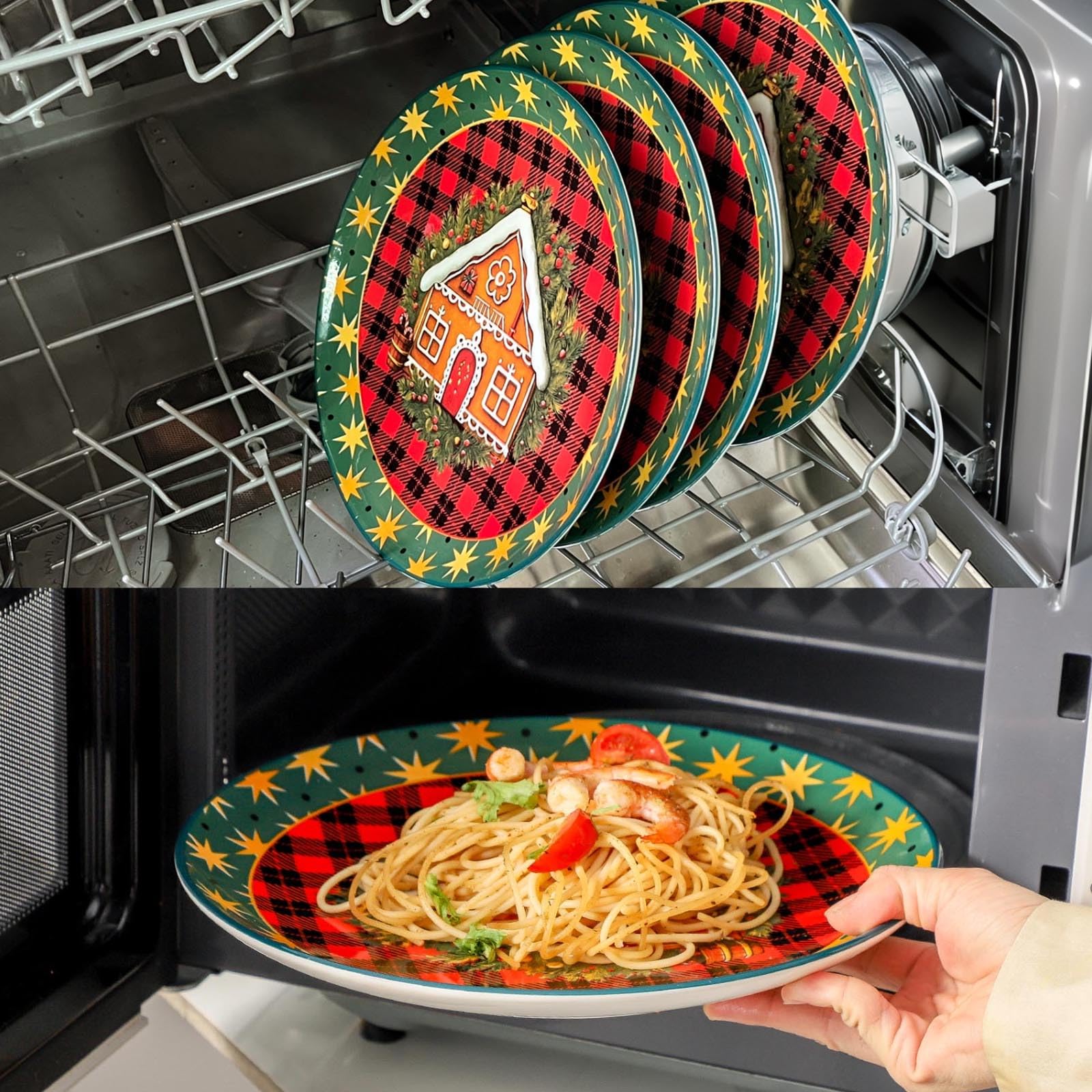Tikooere microwave-safe plates simplify reheating during gatherings.