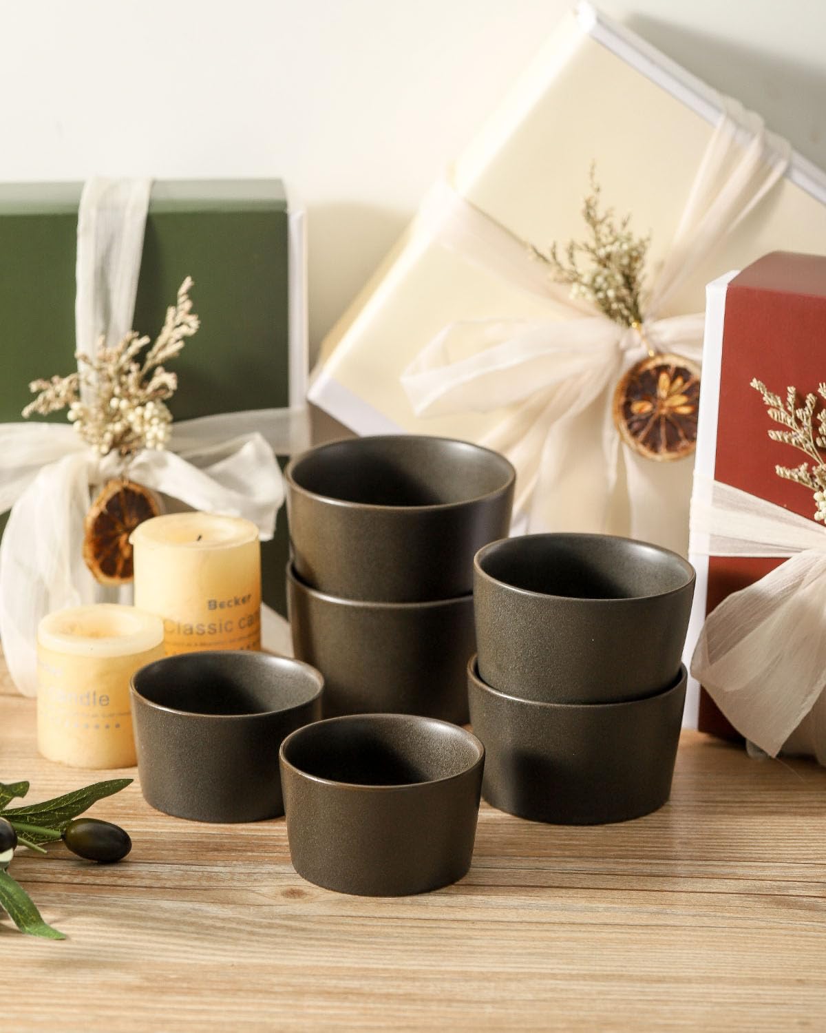 Tikooere stoneware ramekins; matte glaze adds farmhouse charm to every dish