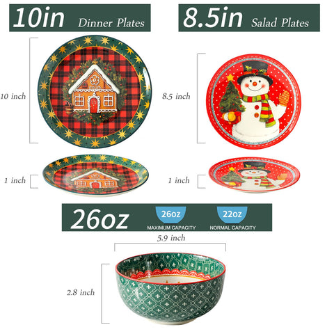 Tikooere stoneware 8.5-inch plates 4pc for versatile serving.