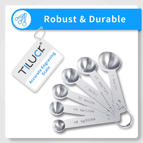 TILUCK engraved cup sizes for quick reference during cooking.