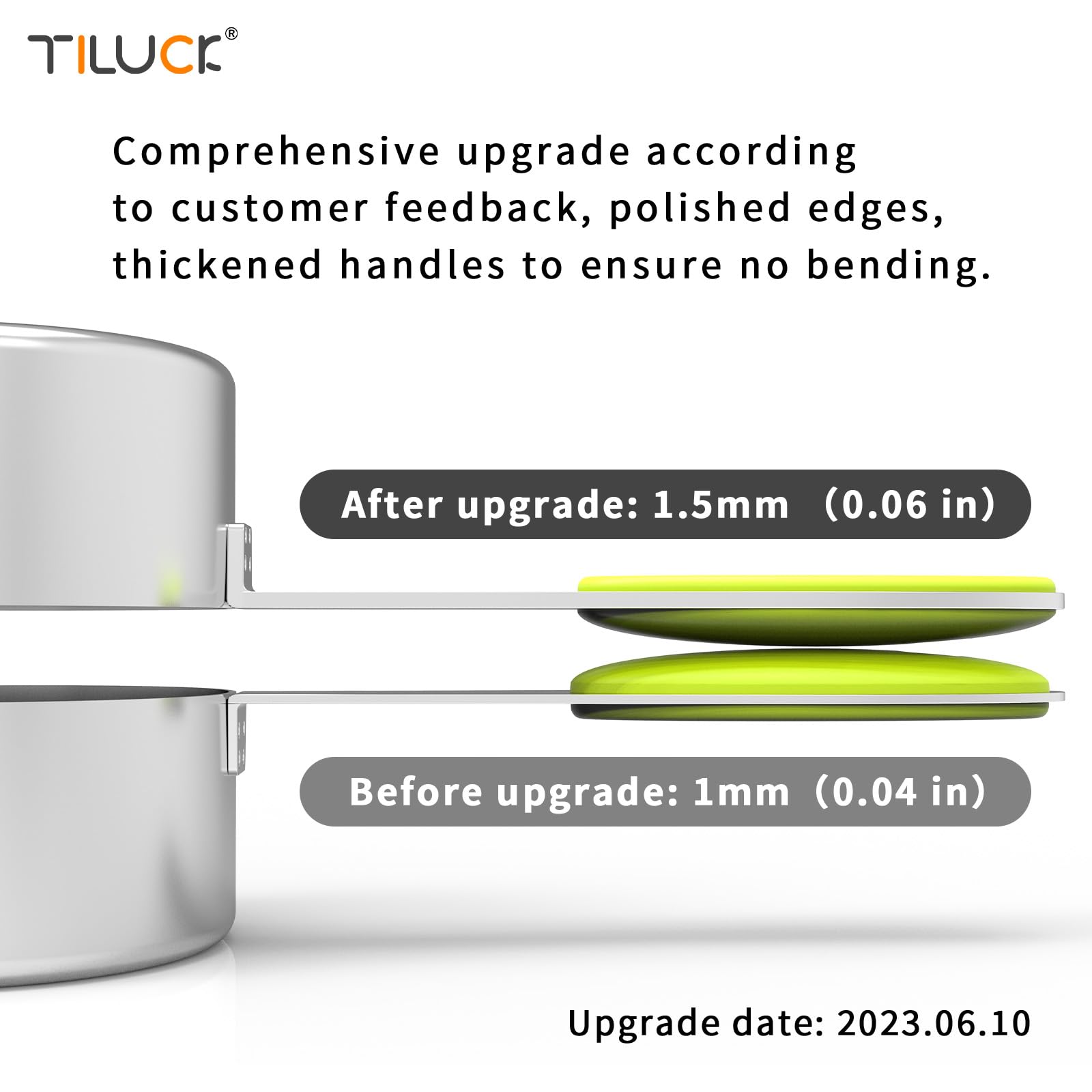 TILUCK measuring spoons in stainless steel with engraved sizes for quick portions.
