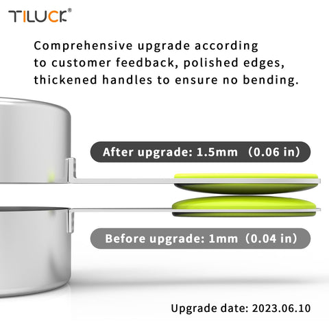 TILUCK measuring spoons in stainless steel with engraved sizes for quick portions.