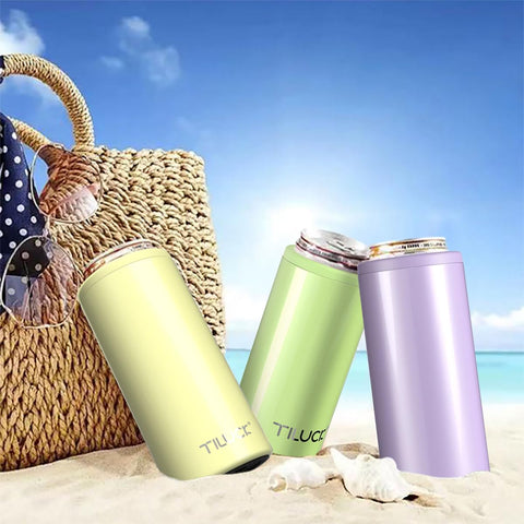 TILUCK Skinny Can Cooler pairs perfectly with games, barbecues, and beach trips.