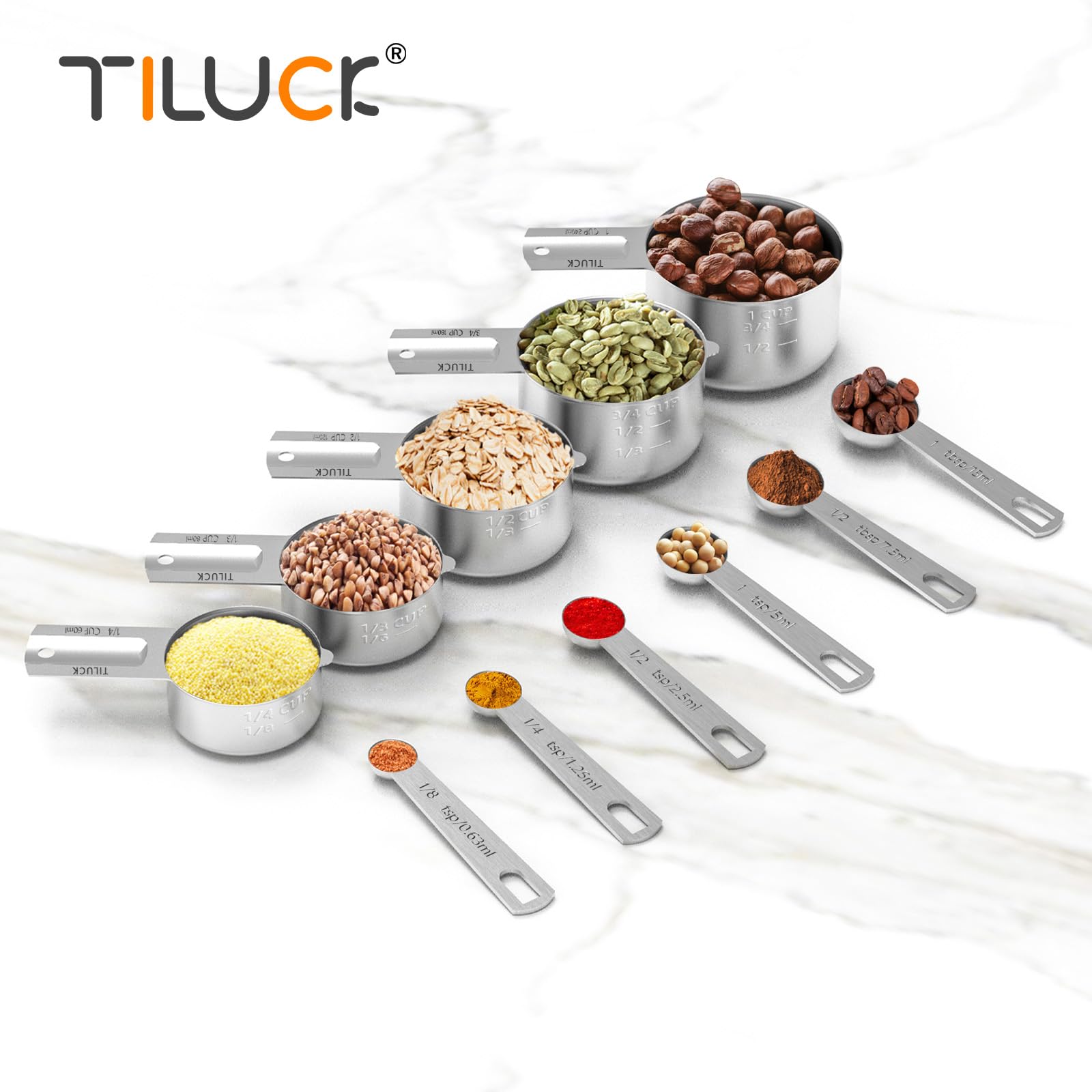 TILUCK stainless steel set is dishwasher-safe for easy cleanup.