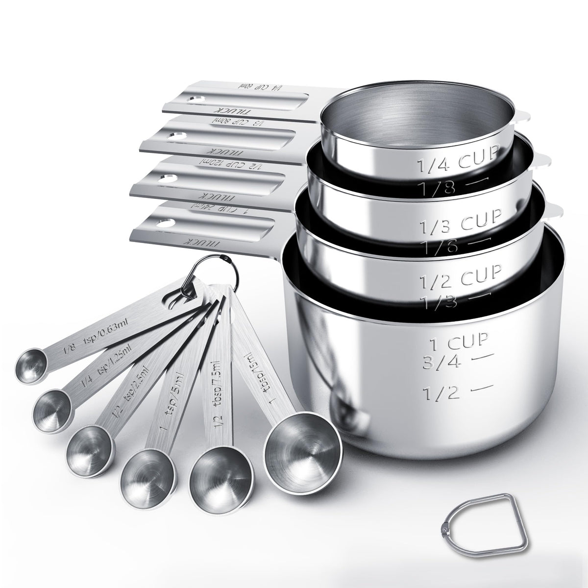 TILUCK stainless steel measuring cups for precise cooking measurements