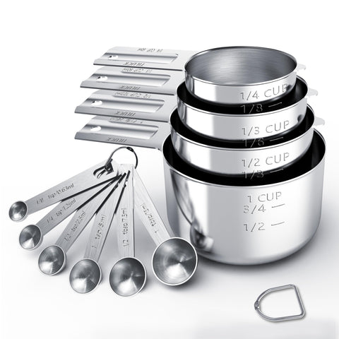 TILUCK stainless steel measuring cups for precise cooking measurements