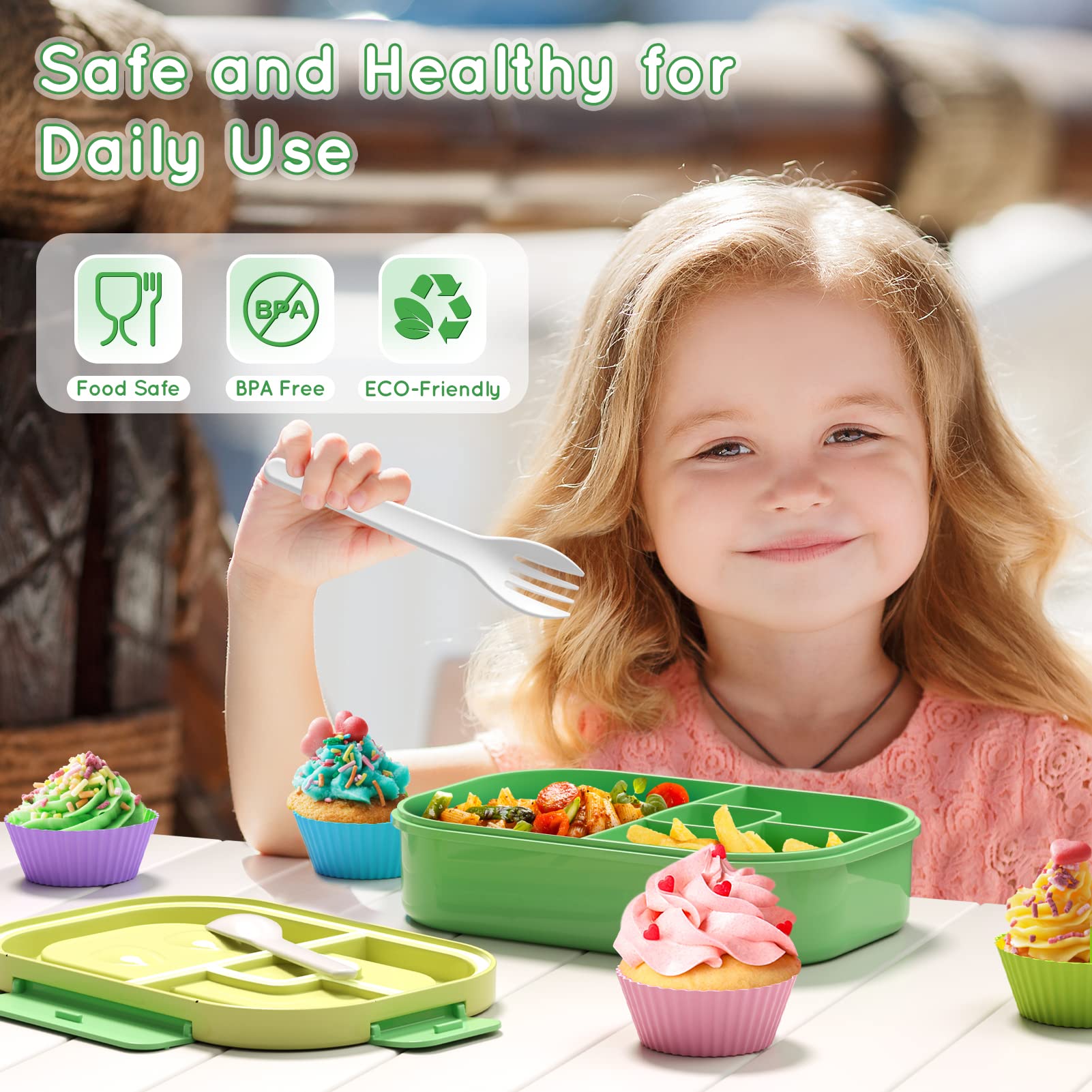 TIME4DEALS bento box with kid-friendly latches is easy for little hands to operate