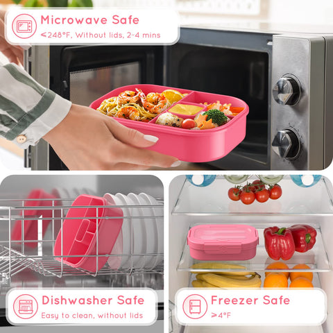 TIME4DEALS pink Bento Kit includes utensils and animal picks.