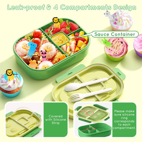 TIME4DEALS bento box middle sauce pocket prevents spills and preserves flavors during transport