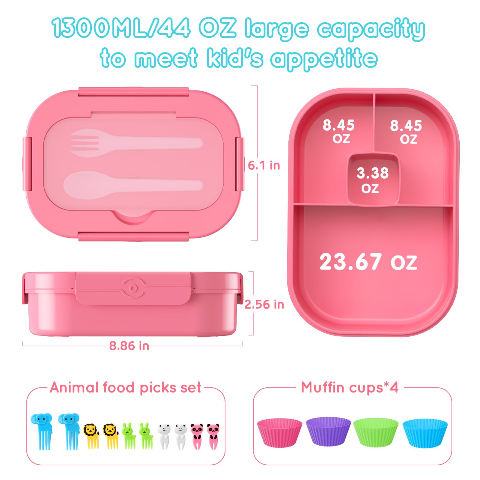 TIME4DEALS dishwasher-safe design simplifies cleaning after school or work