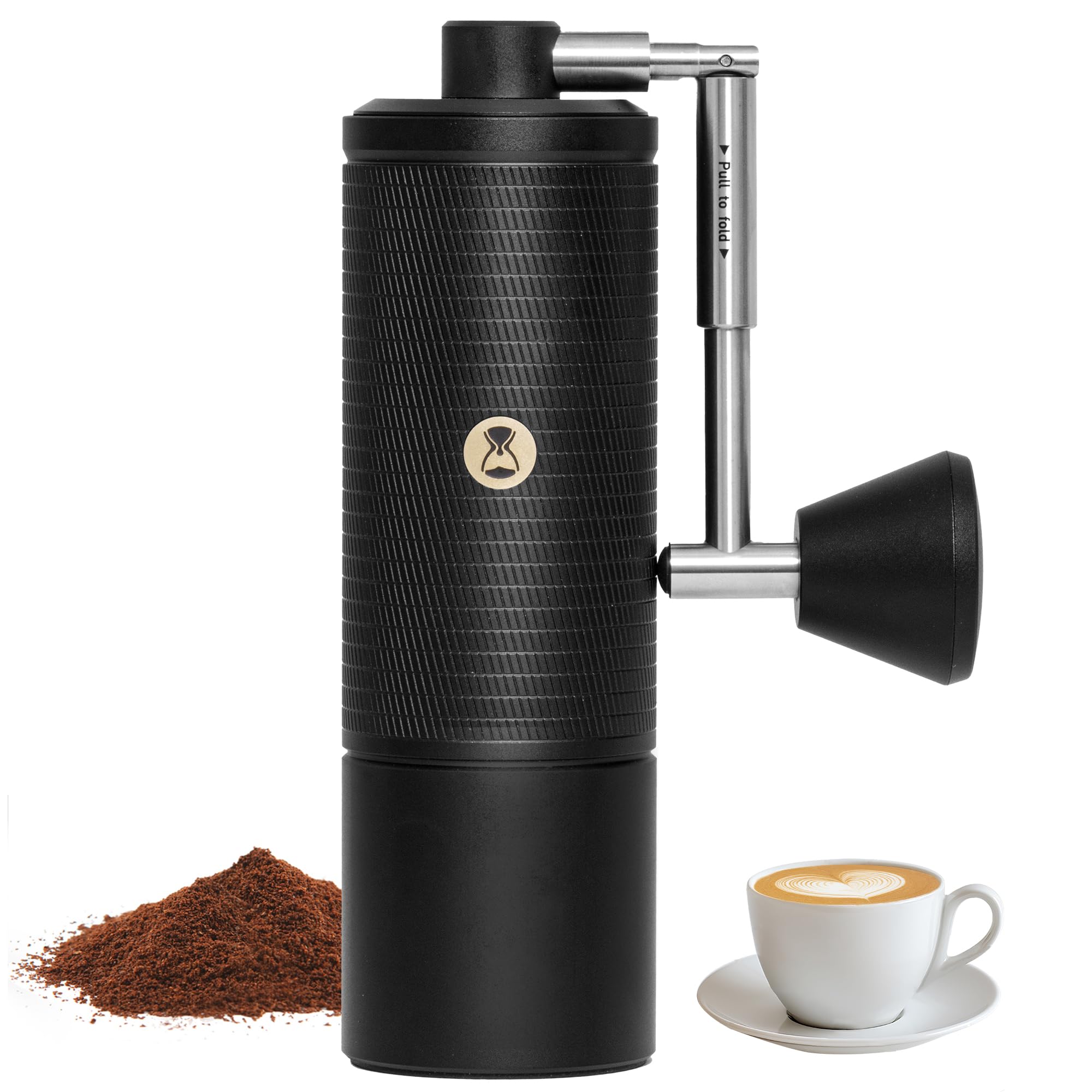TIMEMORE C5 ESP PRO burr detail with 42mm S2C burrs for consistent espresso grind.