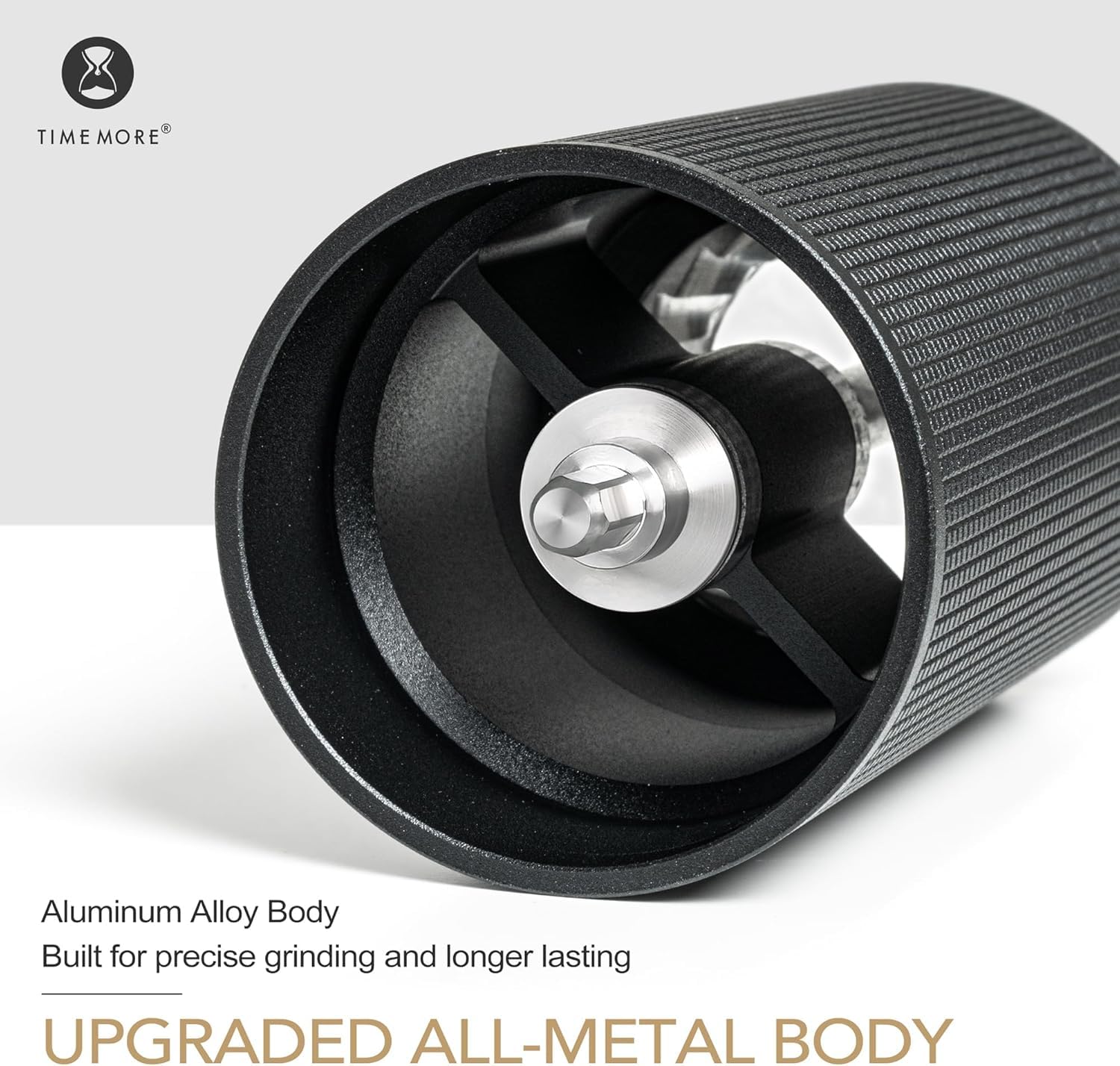 TIMEMORE Chestnut C2S adjustment knob enables precise coarseness control.