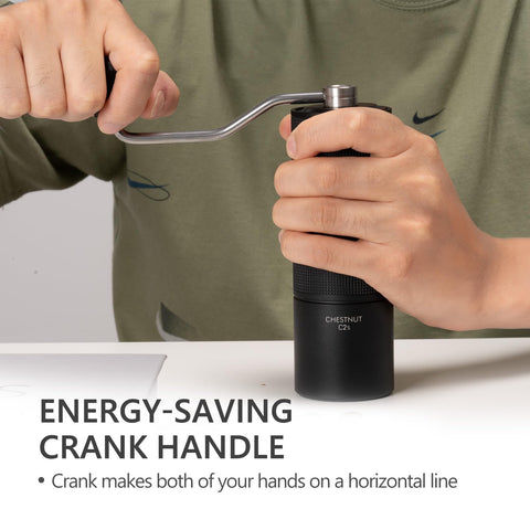 TIMEMORE Chestnut C2S portable hand grinder fits in travel kit.