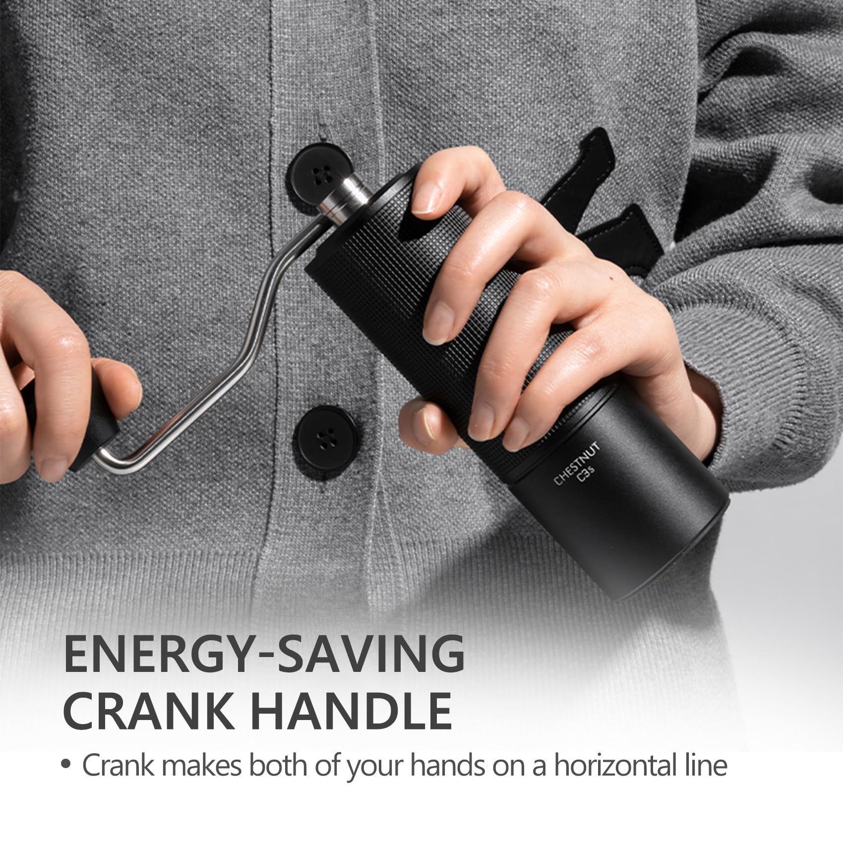 TIMEMORE Chestnut C3S folding handle supports compact travel setup.