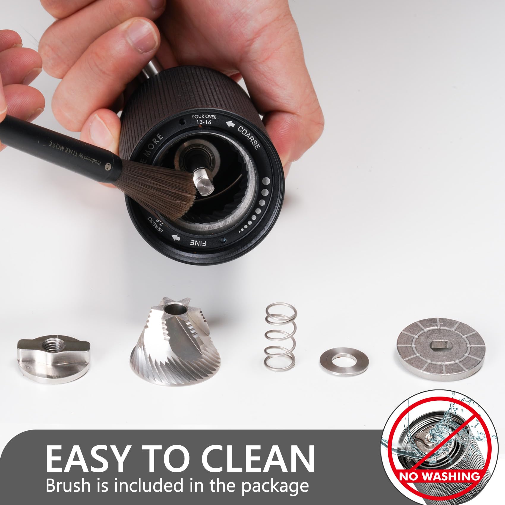 TIMEMORE Chestnut C3S Pro easy-clean design simplifies post-use maintenance.