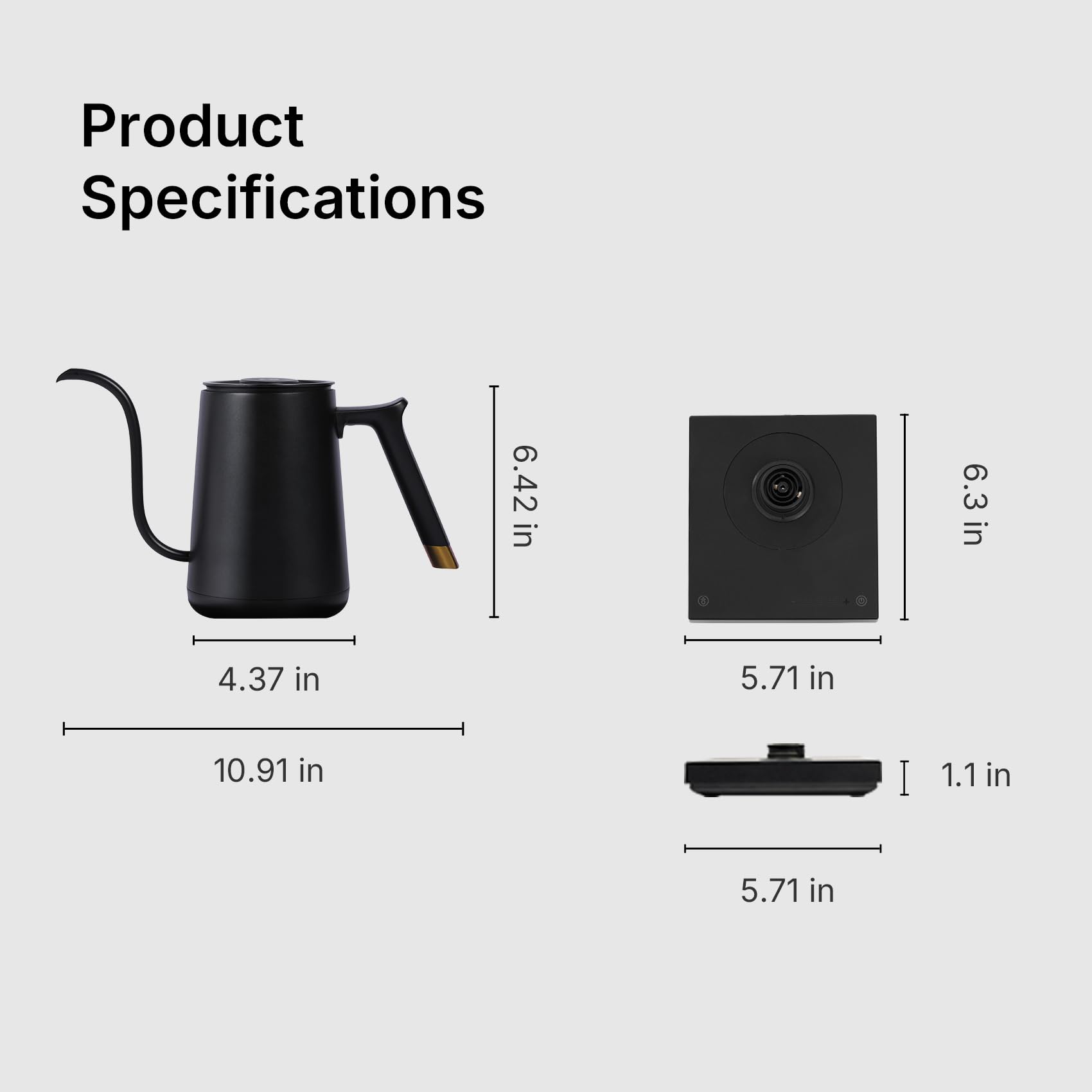 TIMEMORE Fish Smart Kettle in action during pour-over brewing