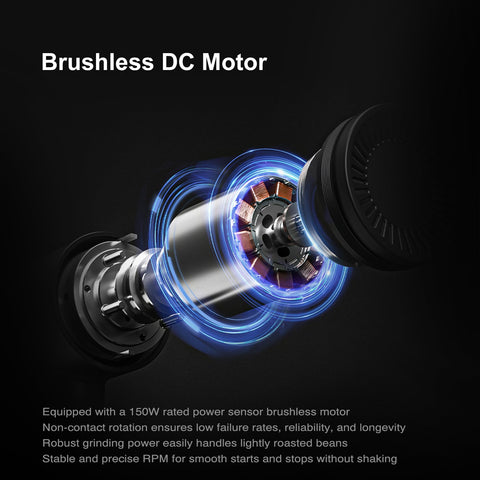 TIMEMORE Sculptor 064S adjustable RPM from 800 to 1200 enables brew-style versatility.