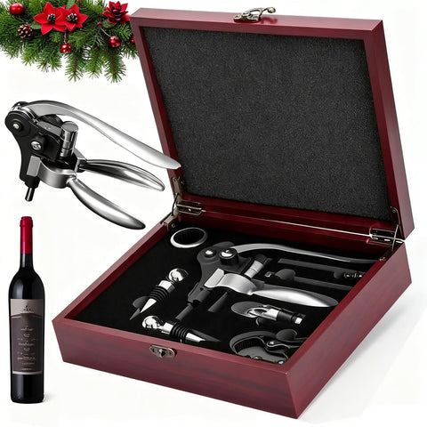 Timtop wine opener set in wooden box, organized and ready for gifting
