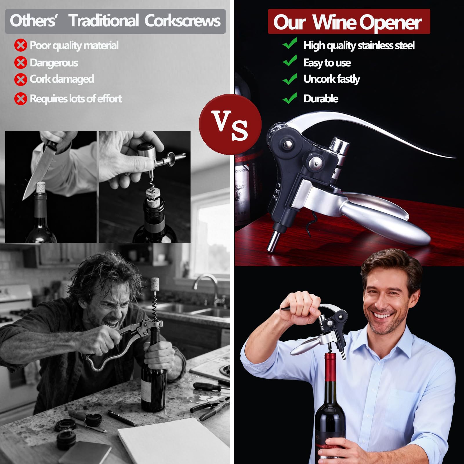 Timtop reusable wine stoppers and pourer preserve freshness