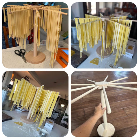 Tinada Pasta Drying Rack offers tool free assembly for quick setup