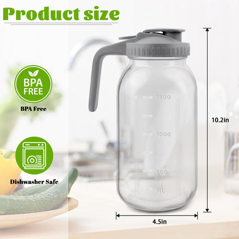 Tinaforld 2-pack glass pitcher with thickened glass for daily use