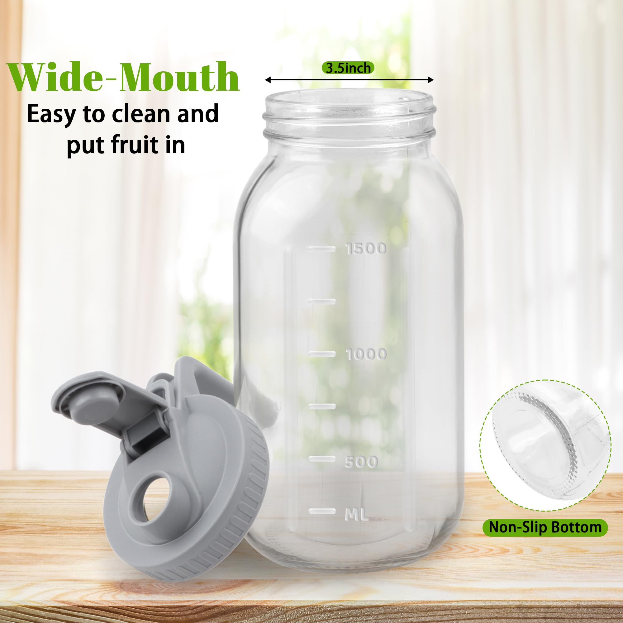 Tinaforld leak-proof pitcher with airtight lid to keep beverages fresh