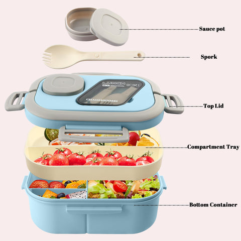 Leak-proof lid with rubber gasket prevents spills during transport