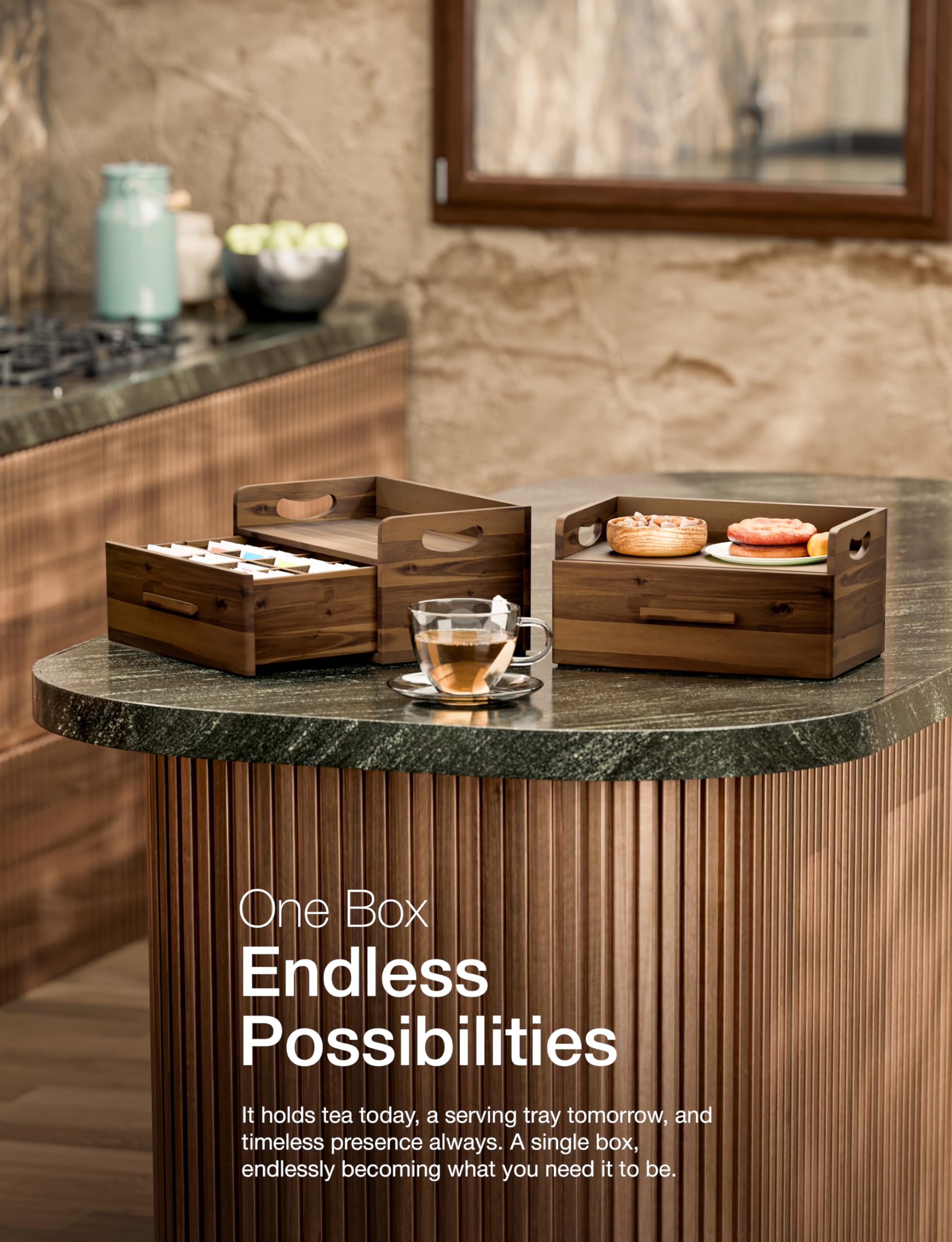 Tinamo gift-ready tea box highlighting elegant storage solution for tea lovers