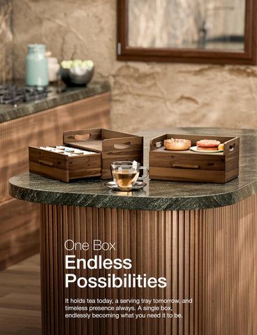 Tinamo gift-ready tea box highlighting elegant storage solution for tea lovers