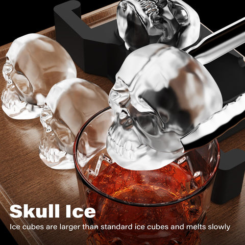 TINANA skull ice balls tray with easy-release silicone design for smooth removal.