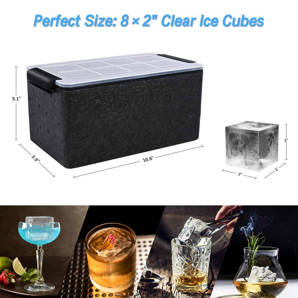 Tinana craft ice tray showing bar-ready presentation for cocktails