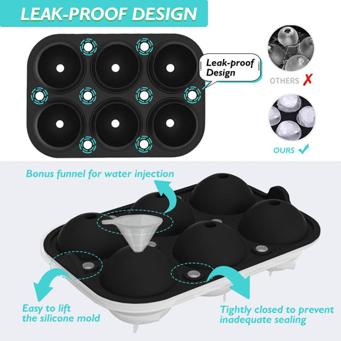 TINANA durable silicone ice ball tray that is dishwasher safe