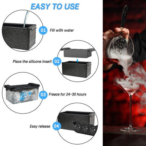 TINANA clear ice spheres ideal for whiskey and cocktails