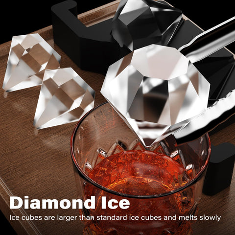 TINANA large diamond ice cubes ready to chill bourbon rocks