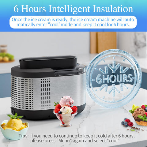 TINANA self-freezing ice cream maker enables no pre-freeze for quick batches