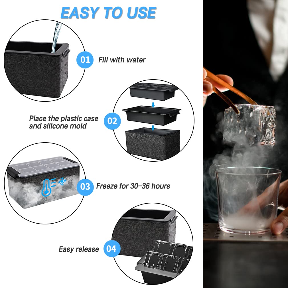 Tinana slow-melting ice tray reduces dilution in bourbon and scotch