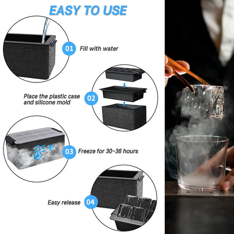 Tinana slow-melting ice tray reduces dilution in bourbon and scotch