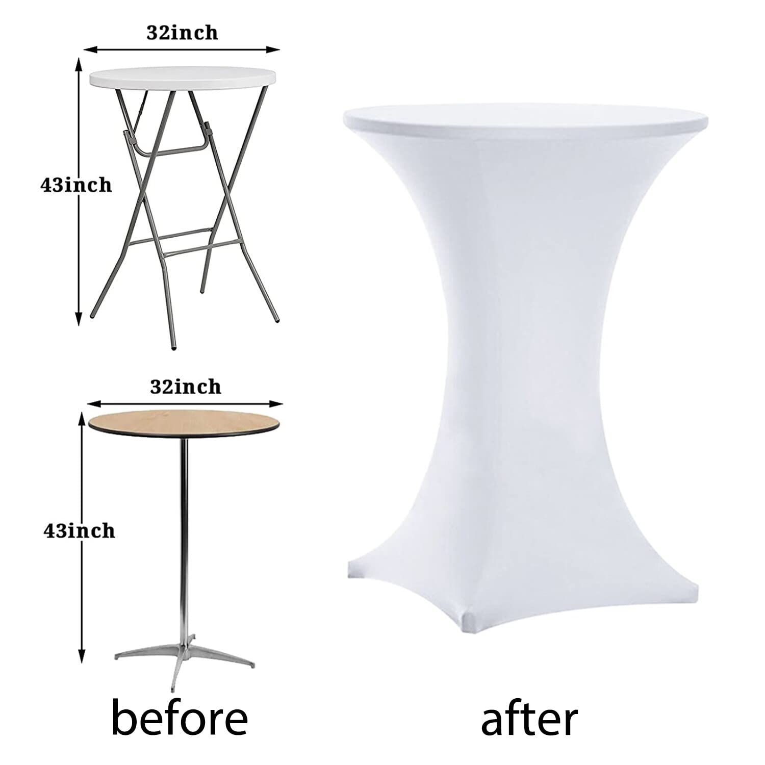 Tina's machine-washable tablecloths simplify post-event cleanup.