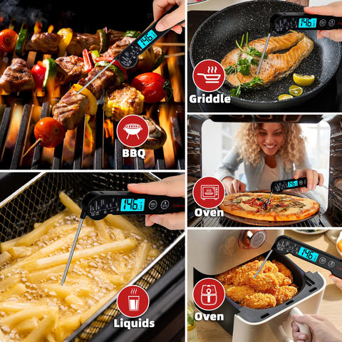 Tinerray thermometer backlit display — clear temps in any light.
