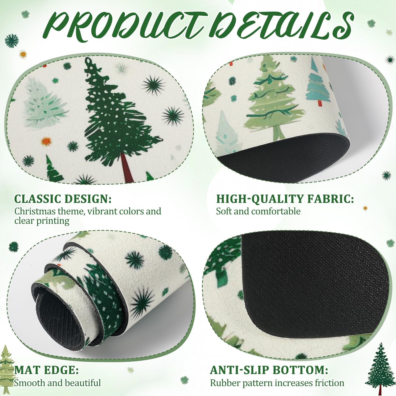 Tinideya drying mat front vegan leather surface with strong absorbency for spills.