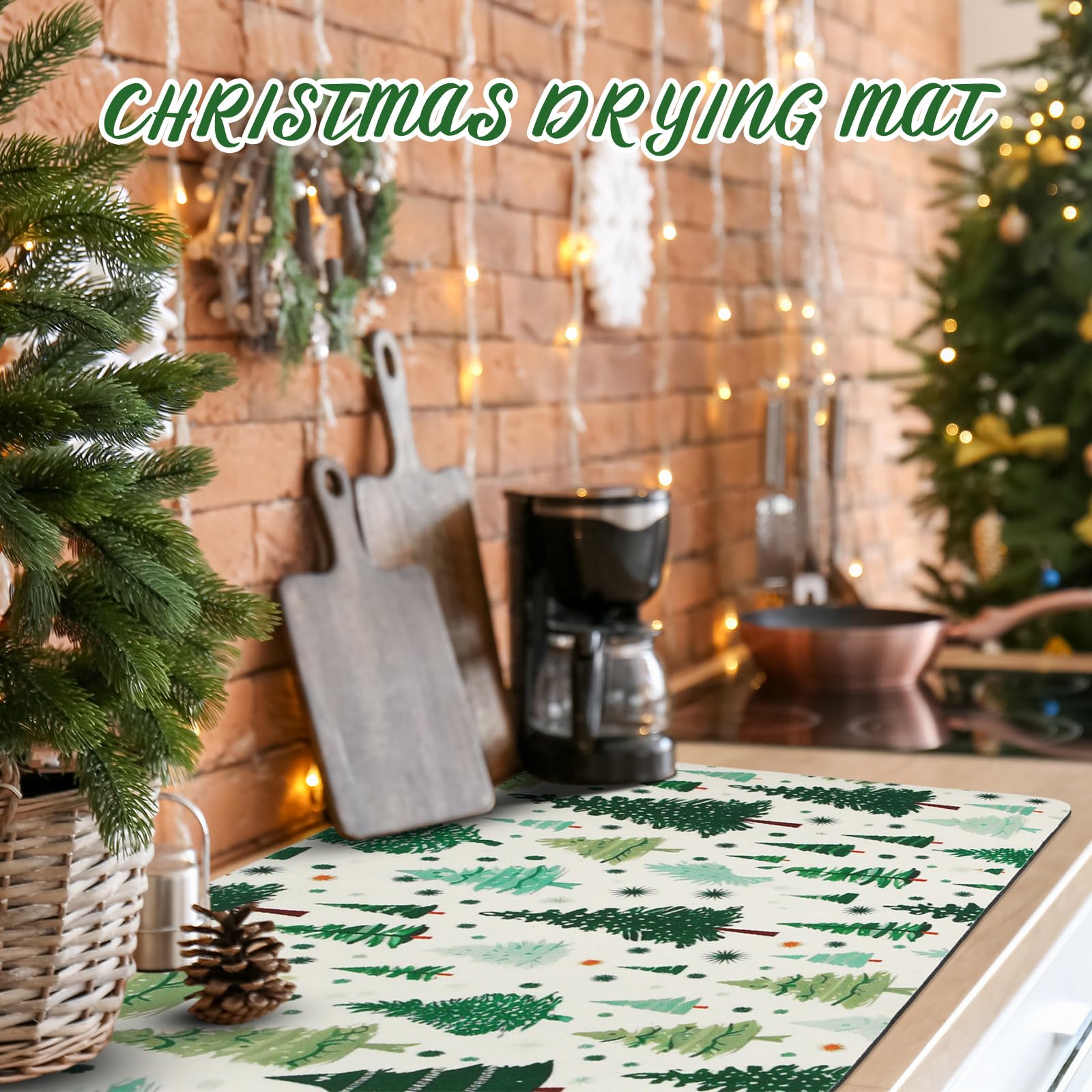 Tinideya holiday drying mat packaged and ready as a gift option.