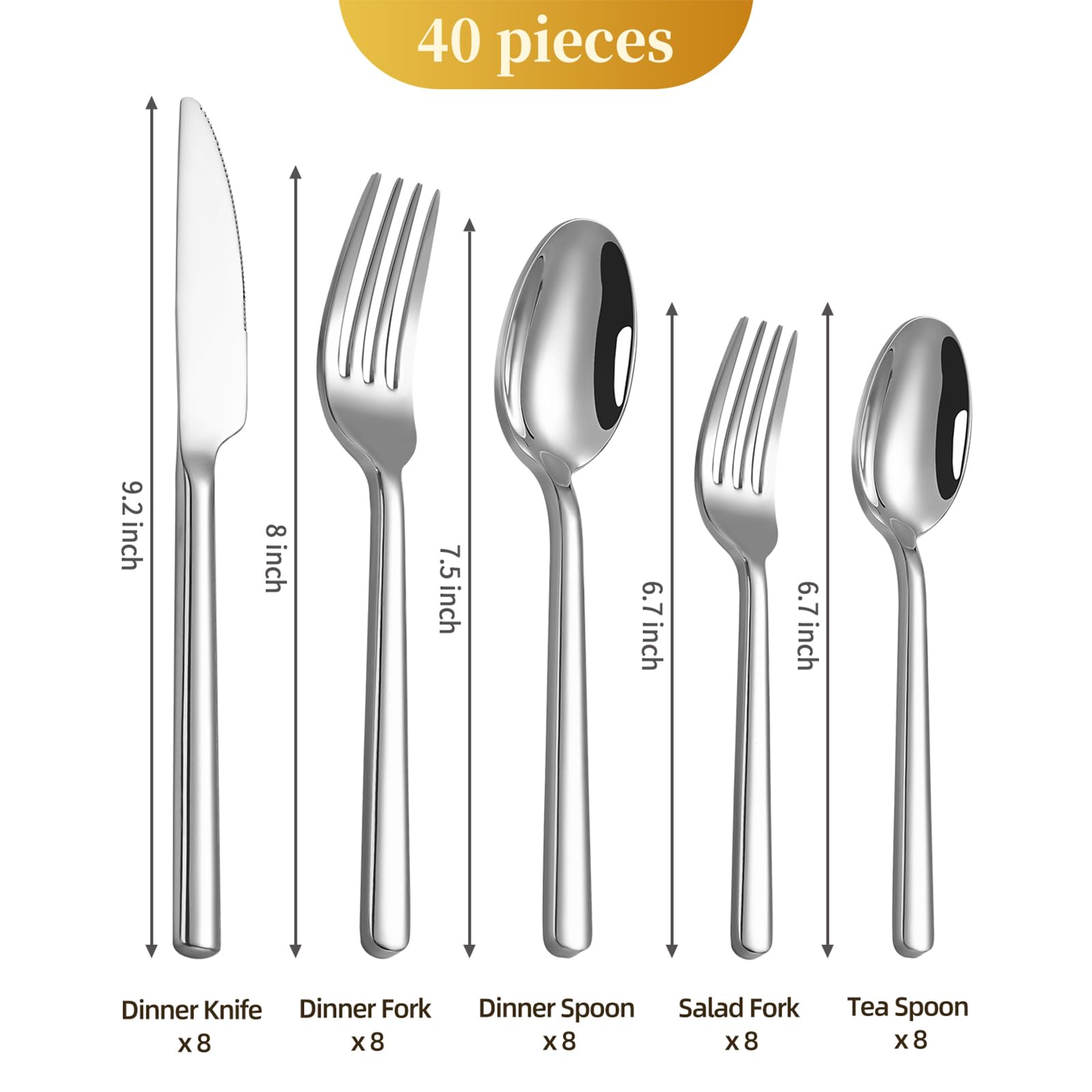 TININA mirror-polished finish adds a premium look to table settings.