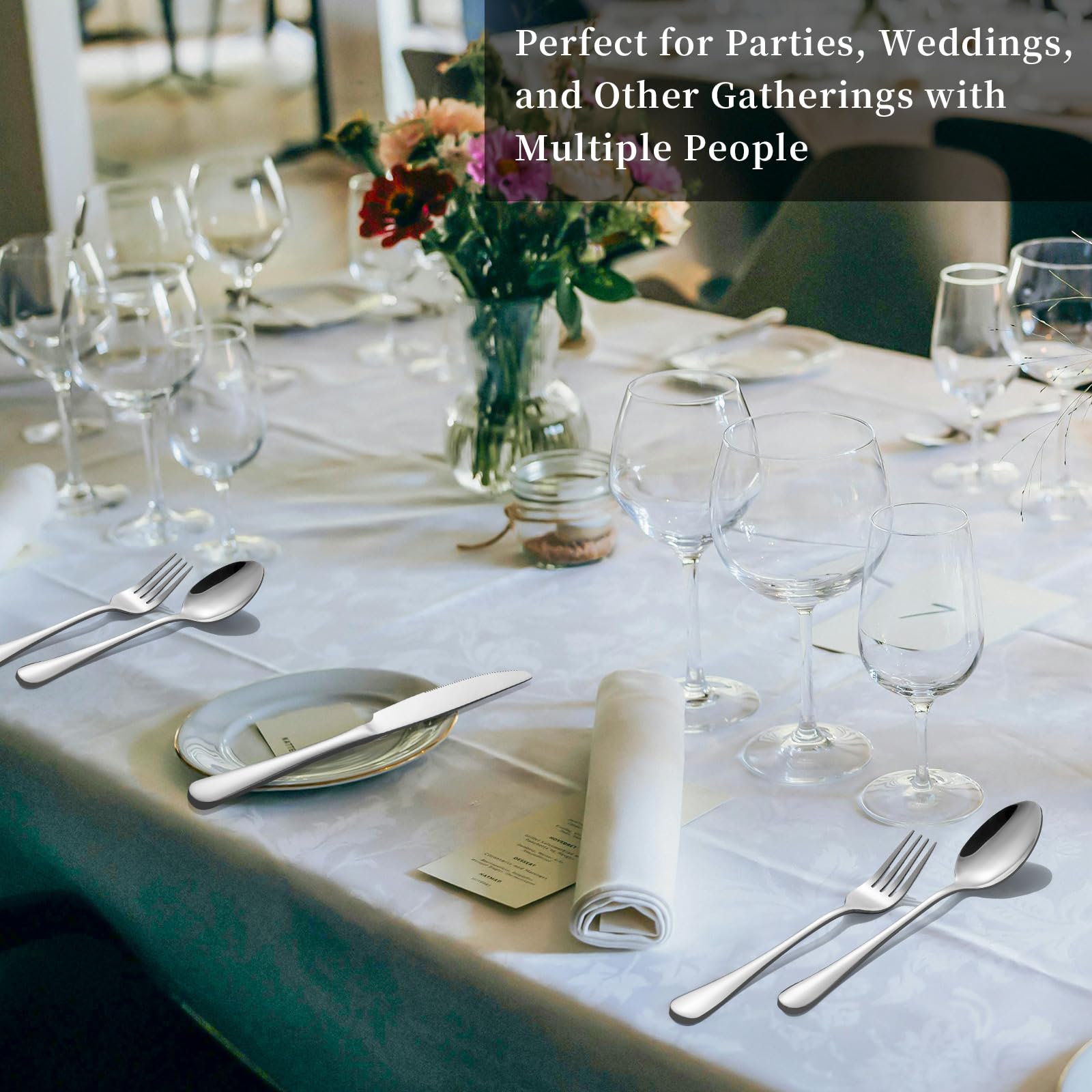 Tinina versatile flatware for home, weddings, or restaurants with lasting durability.