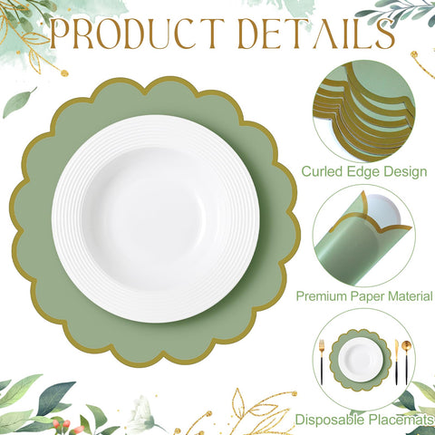 Tinlade 13.5-inch disposable placemats simplify cleanup after gatherings