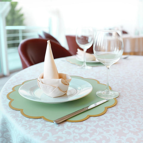 Tinlade table decor placemats provide stylish cover for dining occasions