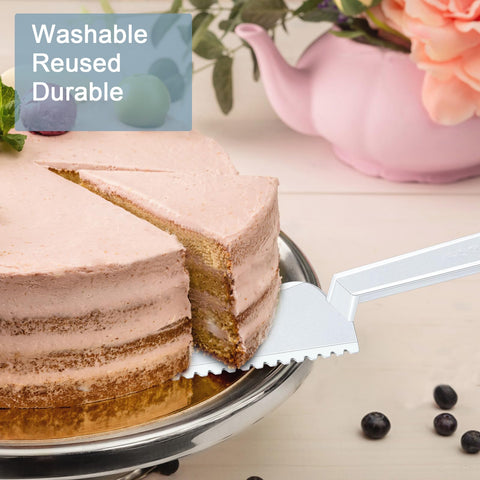 TINSKY plastic pie server with serrated edge for clean cuts.