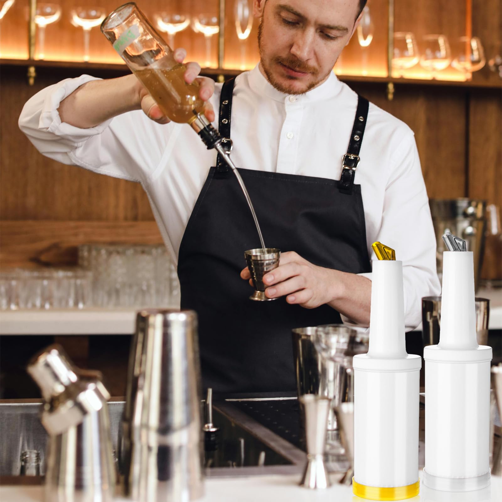 TINSKY stainless steel pour spouts on bottles for spill-free serving