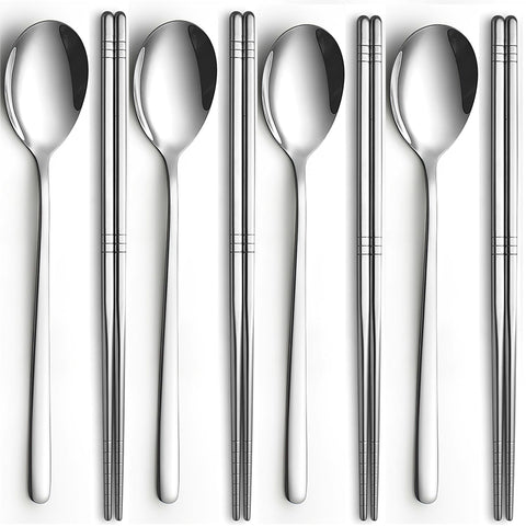 Tiokin Korean chopsticks and spoons set, packaged for gifting and compact storage.