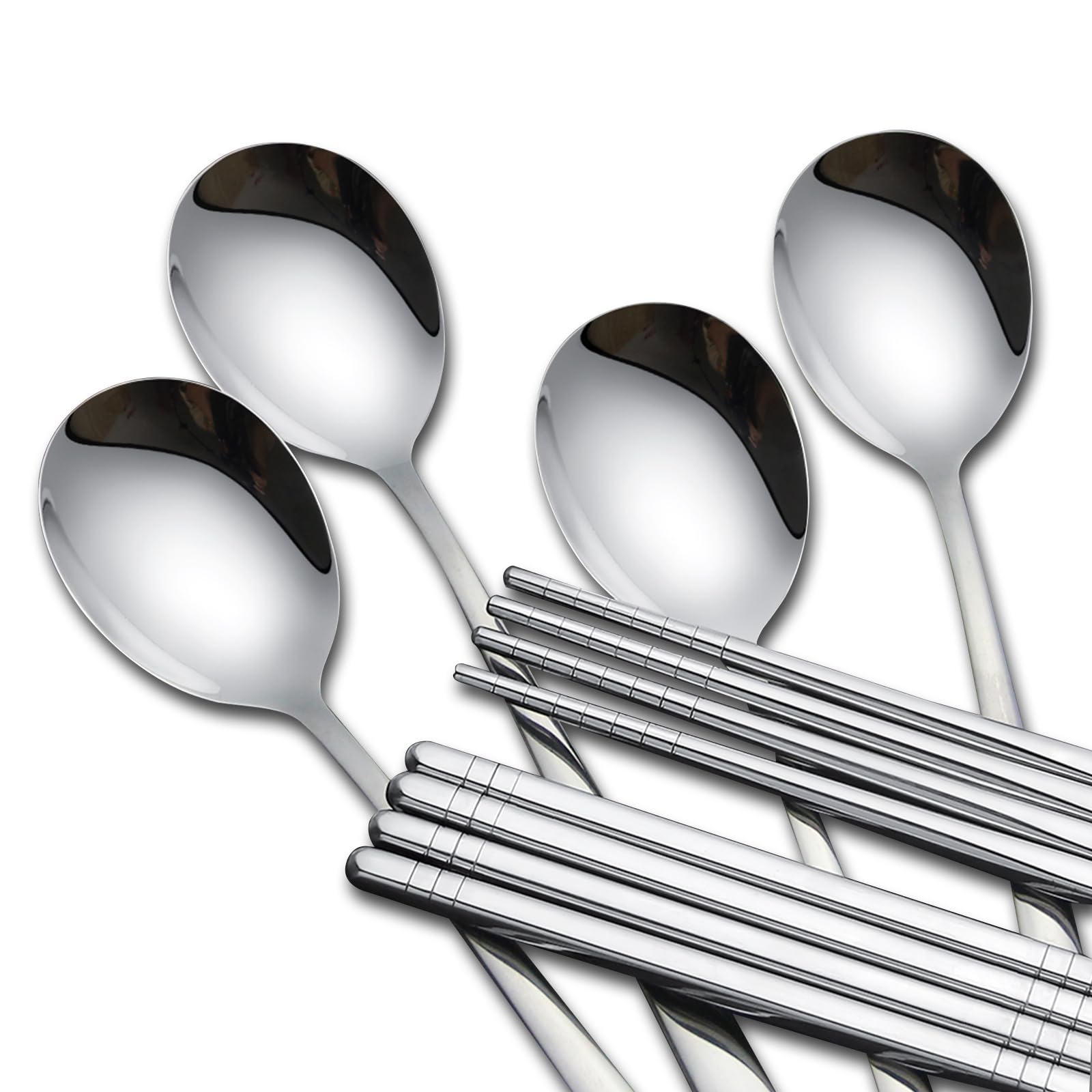 Tiokin spoons with wide bowls, ideal for soups and meals.
